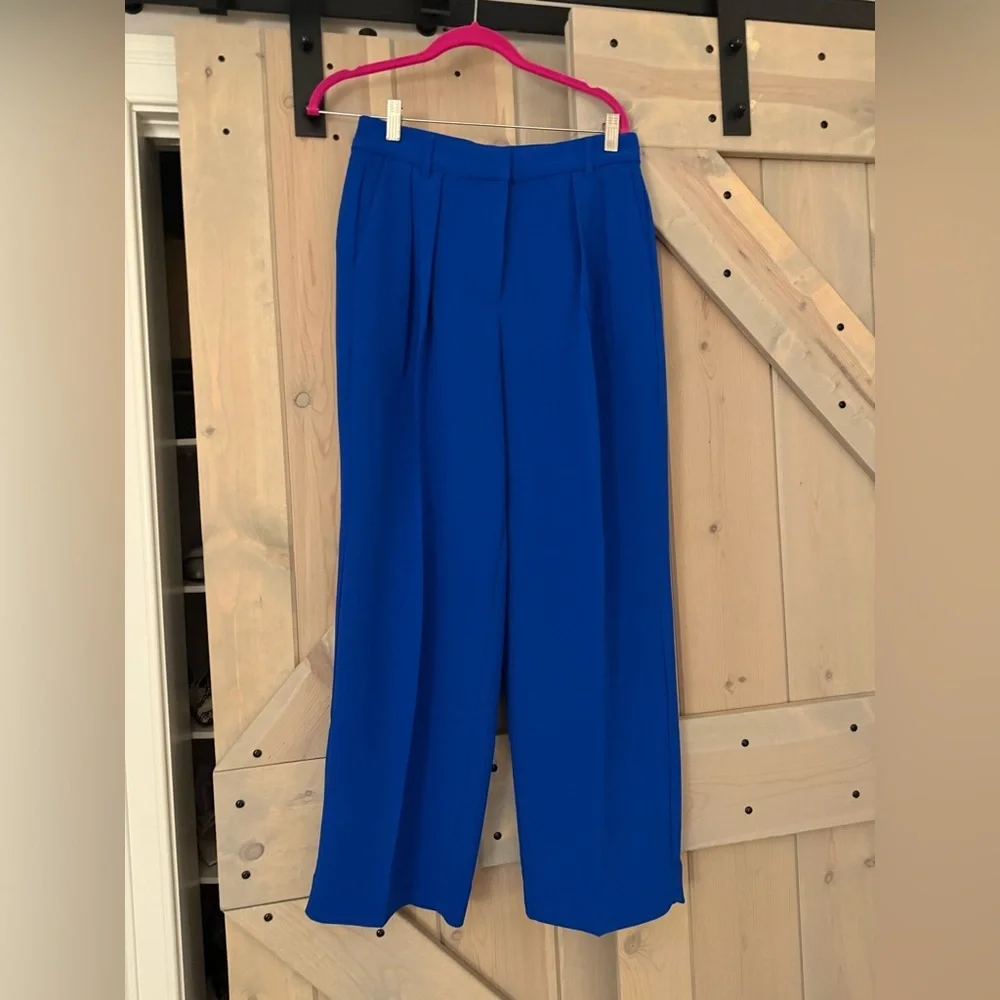 NWT Banana Republic Pleated Wide-Leg Pants- Royal Blue